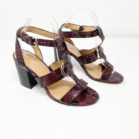Marc Fisher Alina Open Toe Snakeskin Sandal NWT - Picture 1 of 7